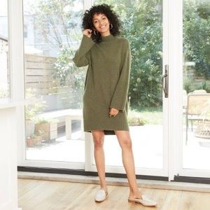 A New Day Long Sleeve Sweater Dress Green Small